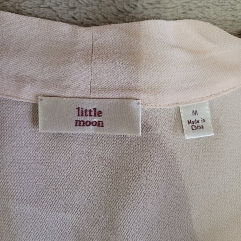 Aritzia Little Moon Zinnia Floral Embroidered Tie-Neck Blouse size medium - Picture 11 of 12